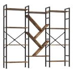 Bookshelf, Triple 5 Tier Shelf Display Book Shelf, Wide Bookcase, Rustic Wooden Shelving Unit, for Your Bedroom, Living Room, Home & Office Shelving
