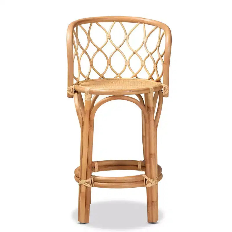 Rattan Counter Height Barstool Natural - bali &; pari