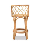 Rattan Counter Height Barstool Natural - bali &; pari