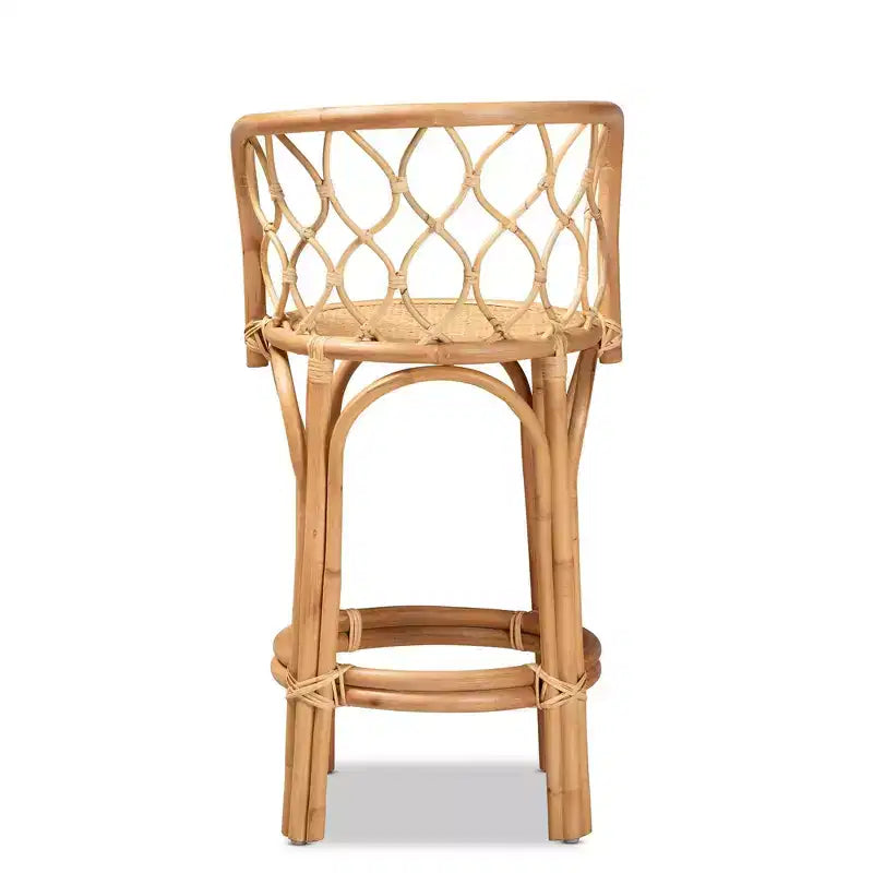 Rattan Counter Height Barstool Natural - bali &; pari