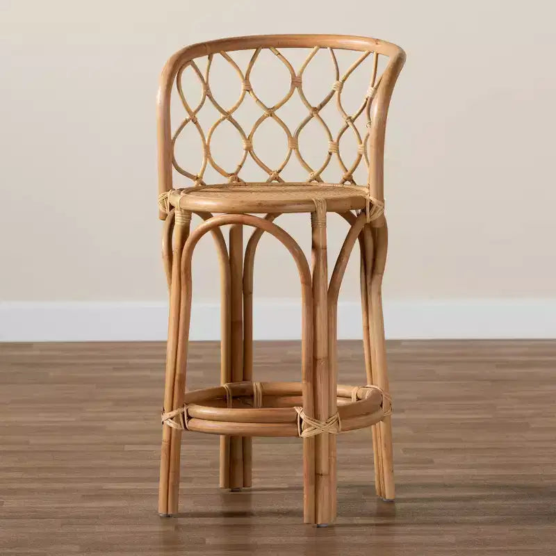 Rattan Counter Height Barstool Natural - bali &; pari