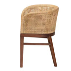 bali &; pari Papua Dining Chair: Acacia Frame, Woven Rattan, Bohemian Design, Assembly Required