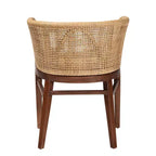 bali &; pari Papua Dining Chair: Acacia Frame, Woven Rattan, Bohemian Design, Assembly Required