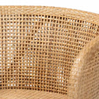 bali &; pari Papua Dining Chair: Acacia Frame, Woven Rattan, Bohemian Design, Assembly Required