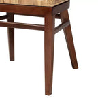 bali &; pari Papua Dining Chair: Acacia Frame, Woven Rattan, Bohemian Design, Assembly Required