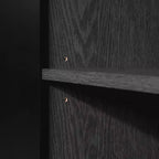 Sideboard Ash Oak/Gold: Modern Credenza with Storage, Entryway Cabinet, Buffet Server