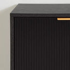 Sideboard Ash Oak/Gold: Modern Credenza with Storage, Entryway Cabinet, Buffet Server