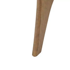 Triangular Wood Coffee Table Light Brown: Mid-Century Modern, Elm Finish, Unique Cross Base