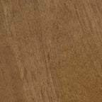 Triangular Wood Coffee Table Light Brown: Mid-Century Modern, Elm Finish, Unique Cross Base