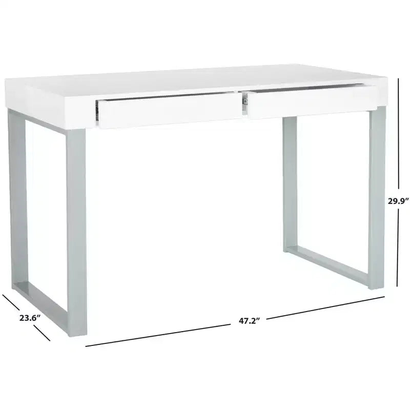 Barton Desk - - White/Grey