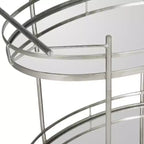 Dante Bar Cart - - Silver/Mirror