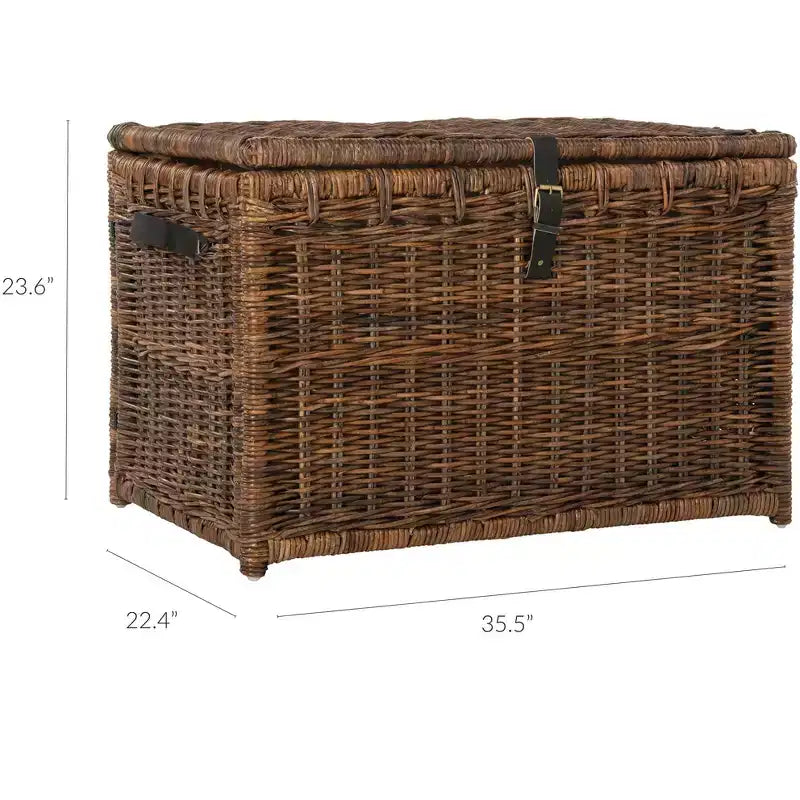 35 Wicker Storage Trunk