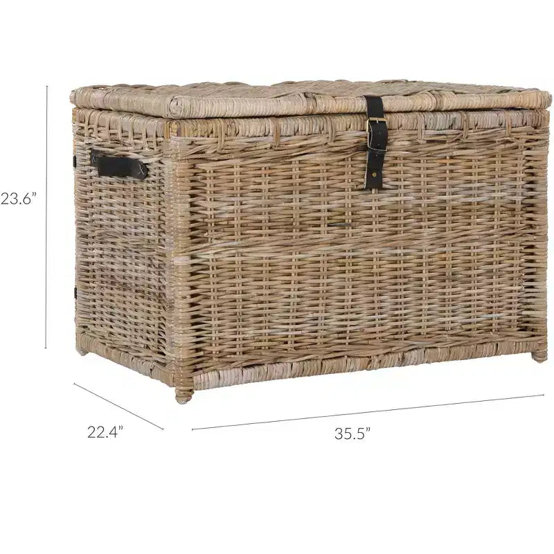 35 Wicker Storage Trunk