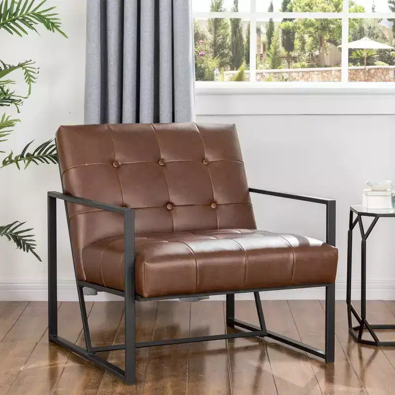 PU Leather Accent Chair
