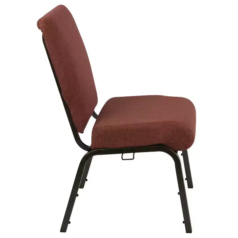 Advantage Auditorium Chair - Stacking Padded Chair - 20.5inch Wide Seat - Cinnamon Fabric/Gold Vein Frame