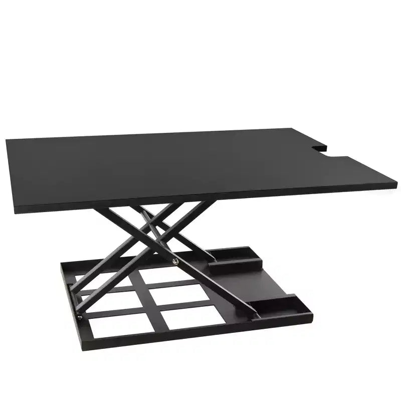 36 Standing Desk Converter with Pneumatic Height Adjustment Black