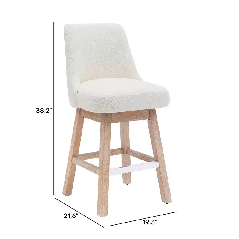 26 Upholstered Swivel Counter Height Bar Stool, Desert Sage