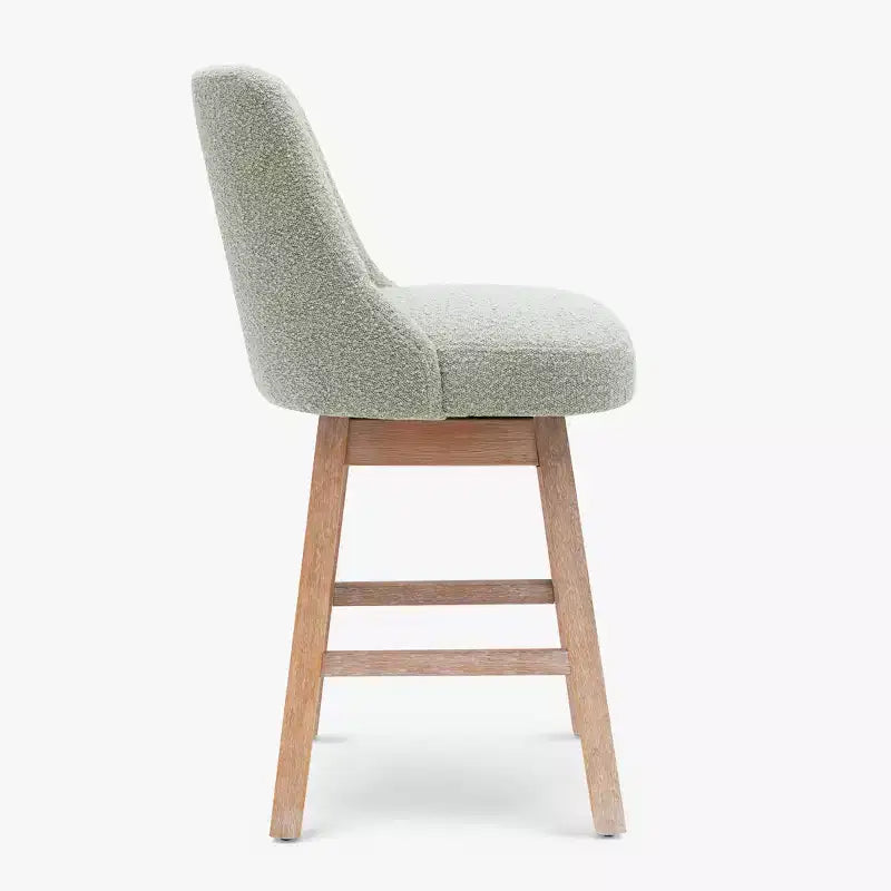 26 Upholstered Swivel Counter Height Bar Stool, Desert Sage