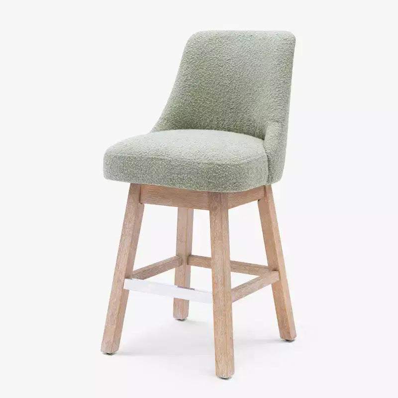 26 Upholstered Swivel Counter Height Bar Stool, Desert Sage