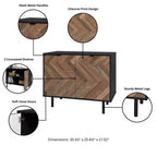 Liam Mid - Century Modern 2 Shelf Accent Cabinet