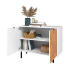 Liam Mid - Century Modern 2 Shelf Accent Cabinet