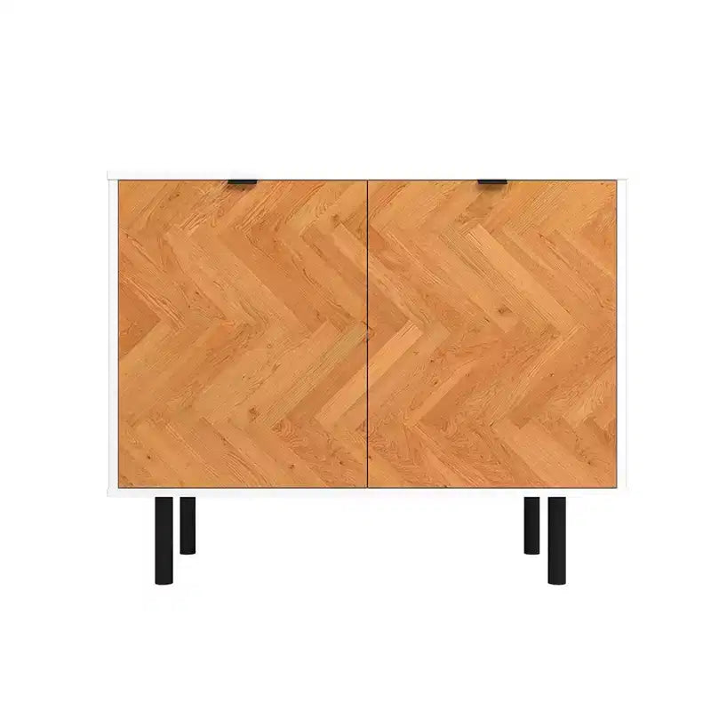Liam Mid - Century Modern 2 Shelf Accent Cabinet