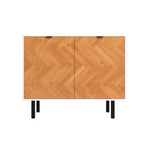 Liam Mid - Century Modern 2 Shelf Accent Cabinet