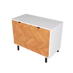 Liam Mid - Century Modern 2 Shelf Accent Cabinet