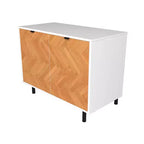 Liam Mid - Century Modern 2 Shelf Accent Cabinet