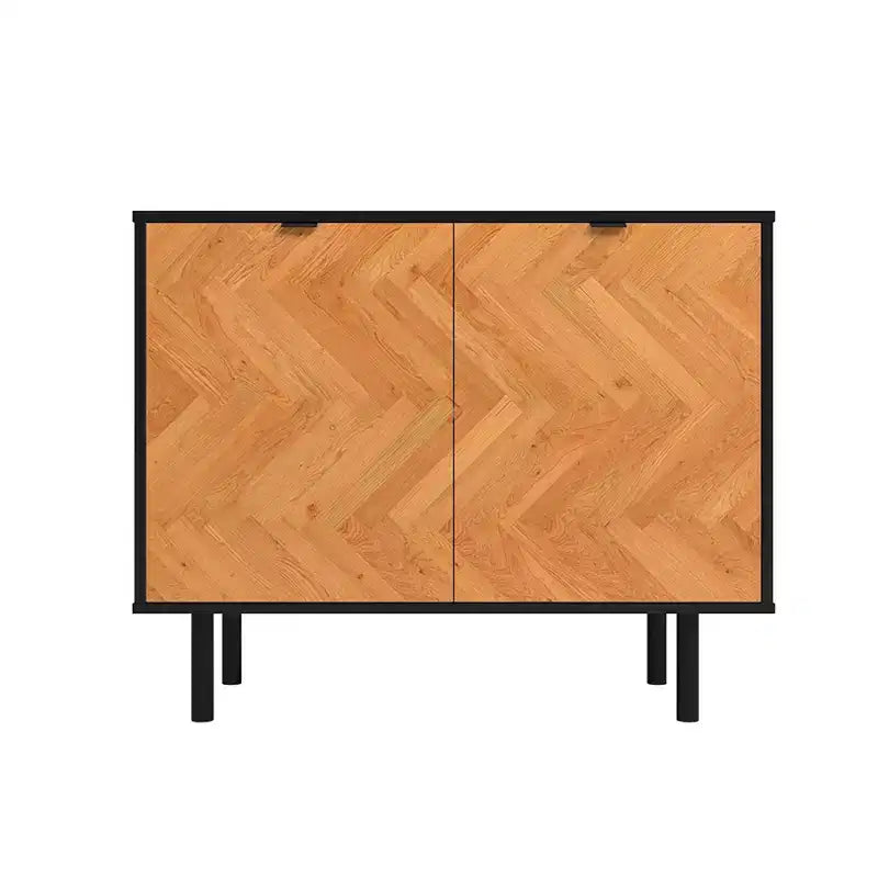 Liam Mid - Century Modern 2 Shelf Accent Cabinet