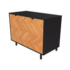 Liam Mid - Century Modern 2 Shelf Accent Cabinet