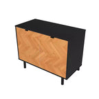 Liam Mid - Century Modern 2 Shelf Accent Cabinet