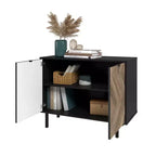 Liam Mid - Century Modern 2 Shelf Accent Cabinet