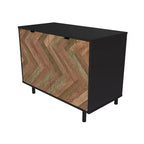 Liam Mid - Century Modern 2 Shelf Accent Cabinet
