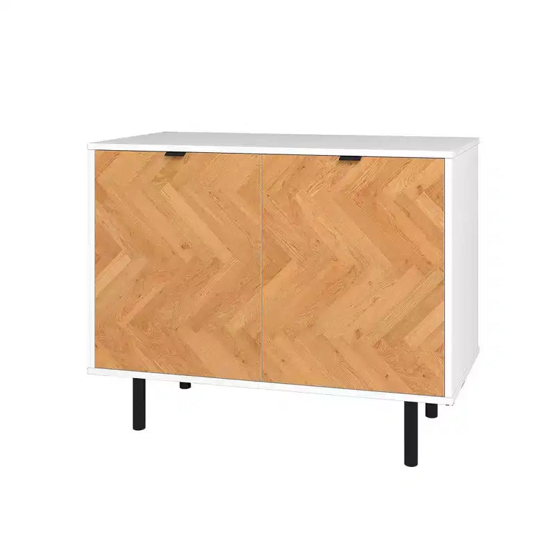Liam Mid - Century Modern 2 Shelf Accent Cabinet